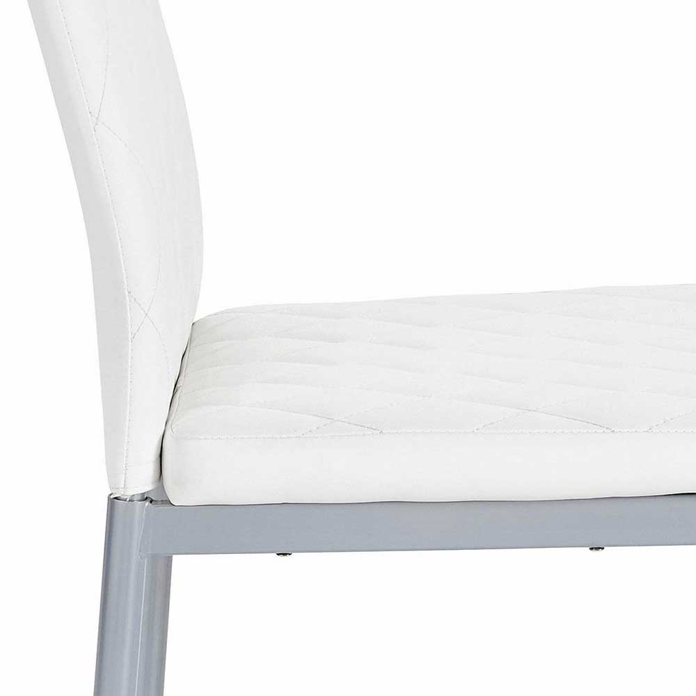 Hochlehner Stühle Notomo in Weiß mit Gestell aus Metall (Set)