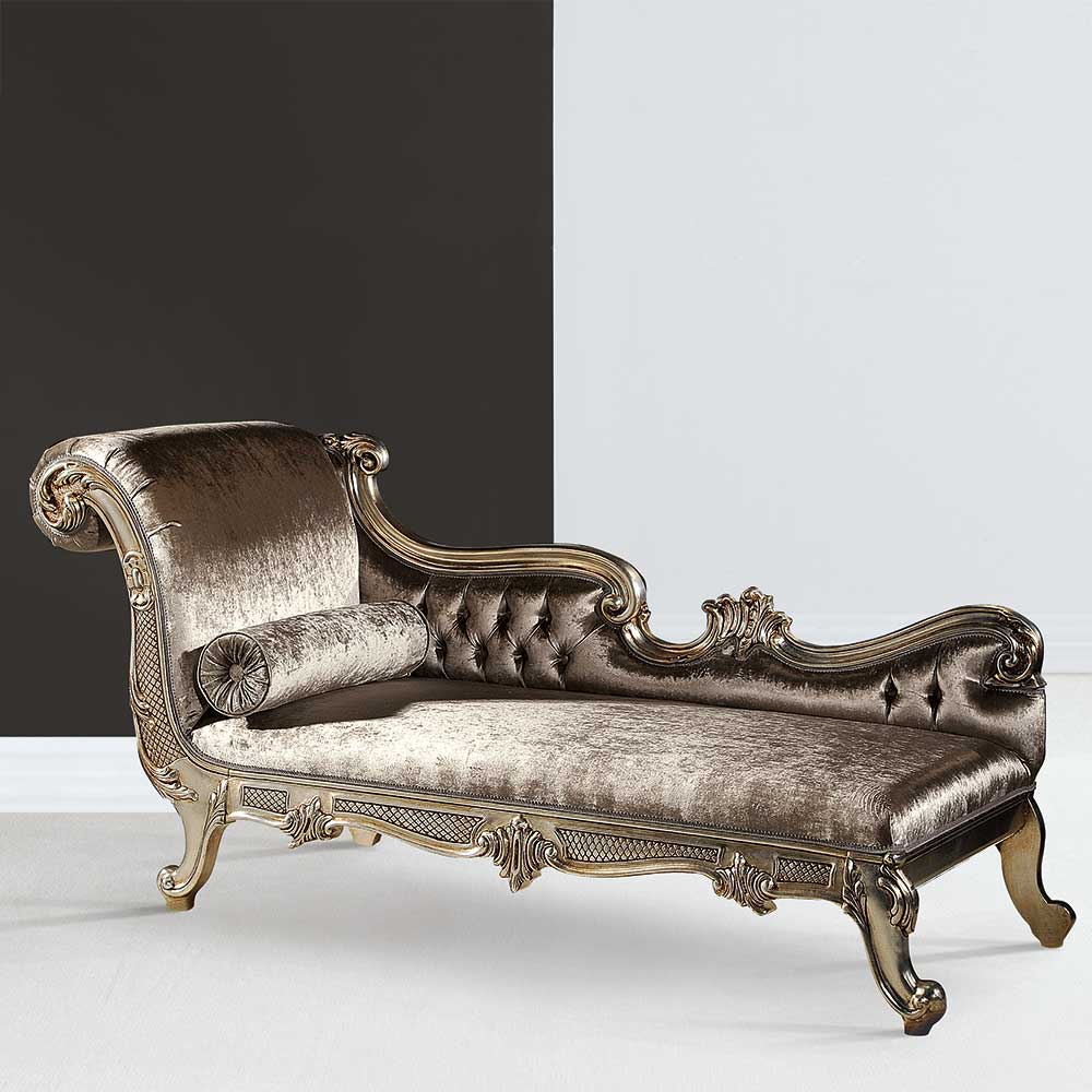 Luxus Recamiere Larcella im Barockstil mit Lehne auf der linken Seite