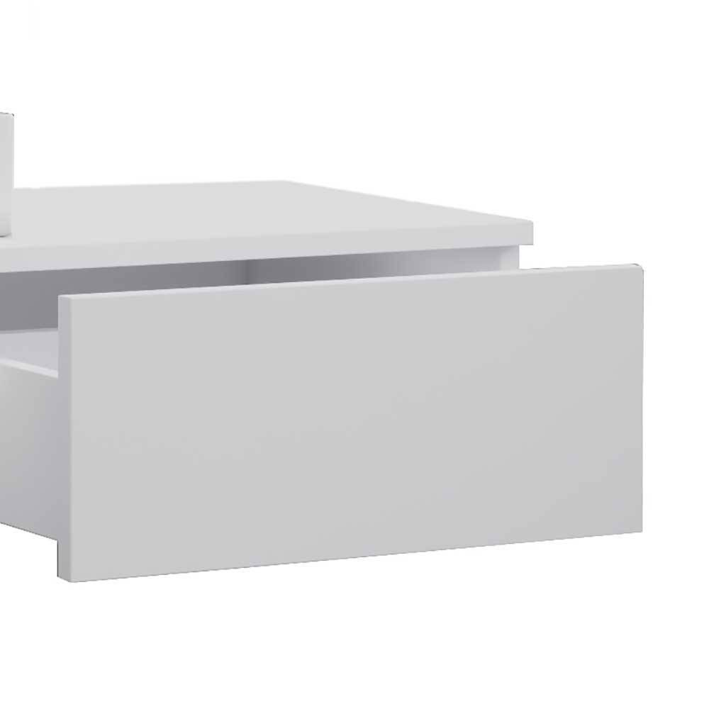 Waschplatz Set modern weiß Sevila 85 cm breit und 35 cm tief (zweiteilig)