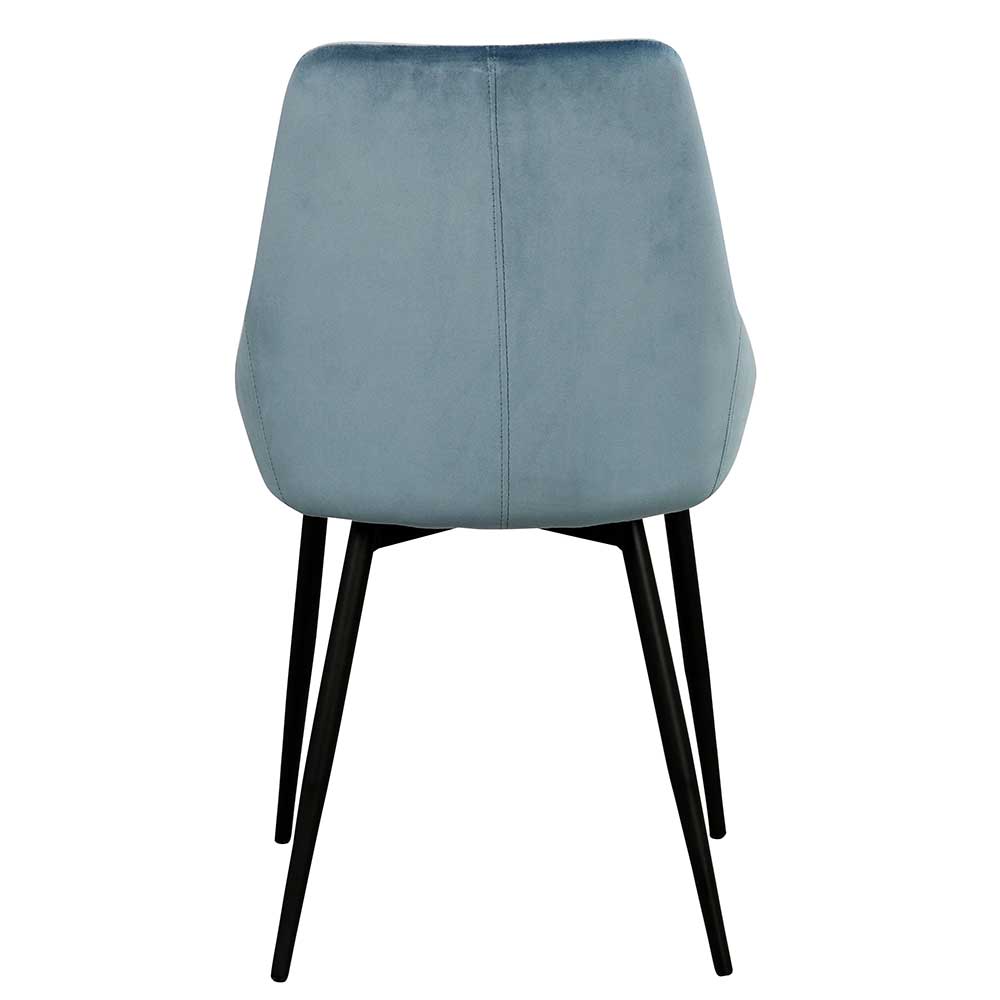 Esstisch Stühle Turino in Blau und Schwarz (2er Set)