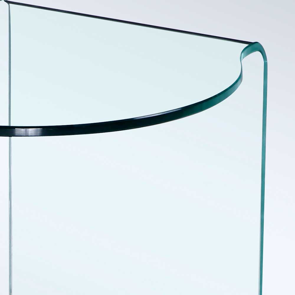 Glastisch mit Rollen Vendo in modernem Design 45 cm hoch