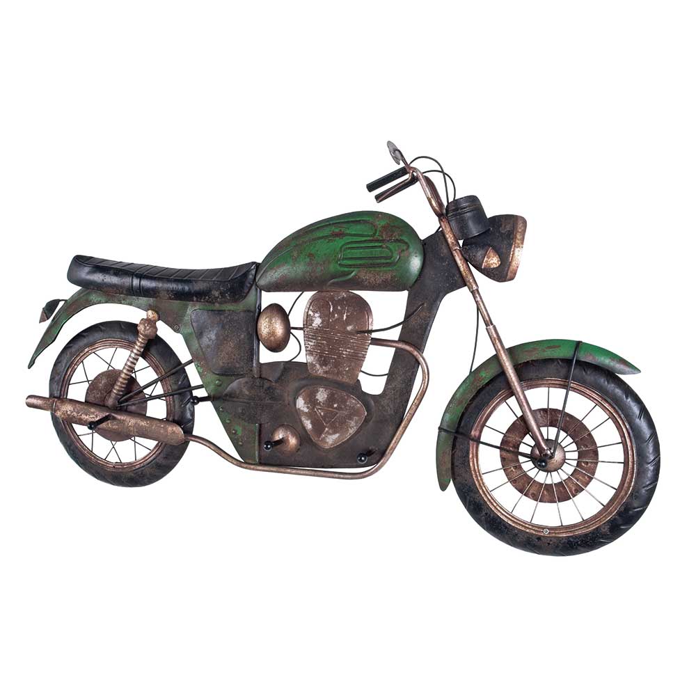 Motorrad Garderobe Nango in Braun Grün aus Metall