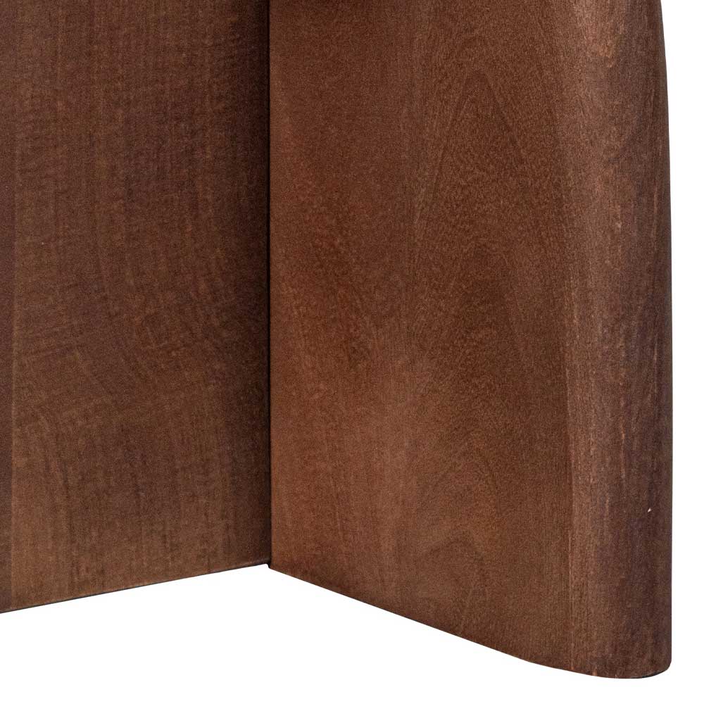 Beistelltisch Kantino in Walnussfarben mit halbrunder Tischplatte