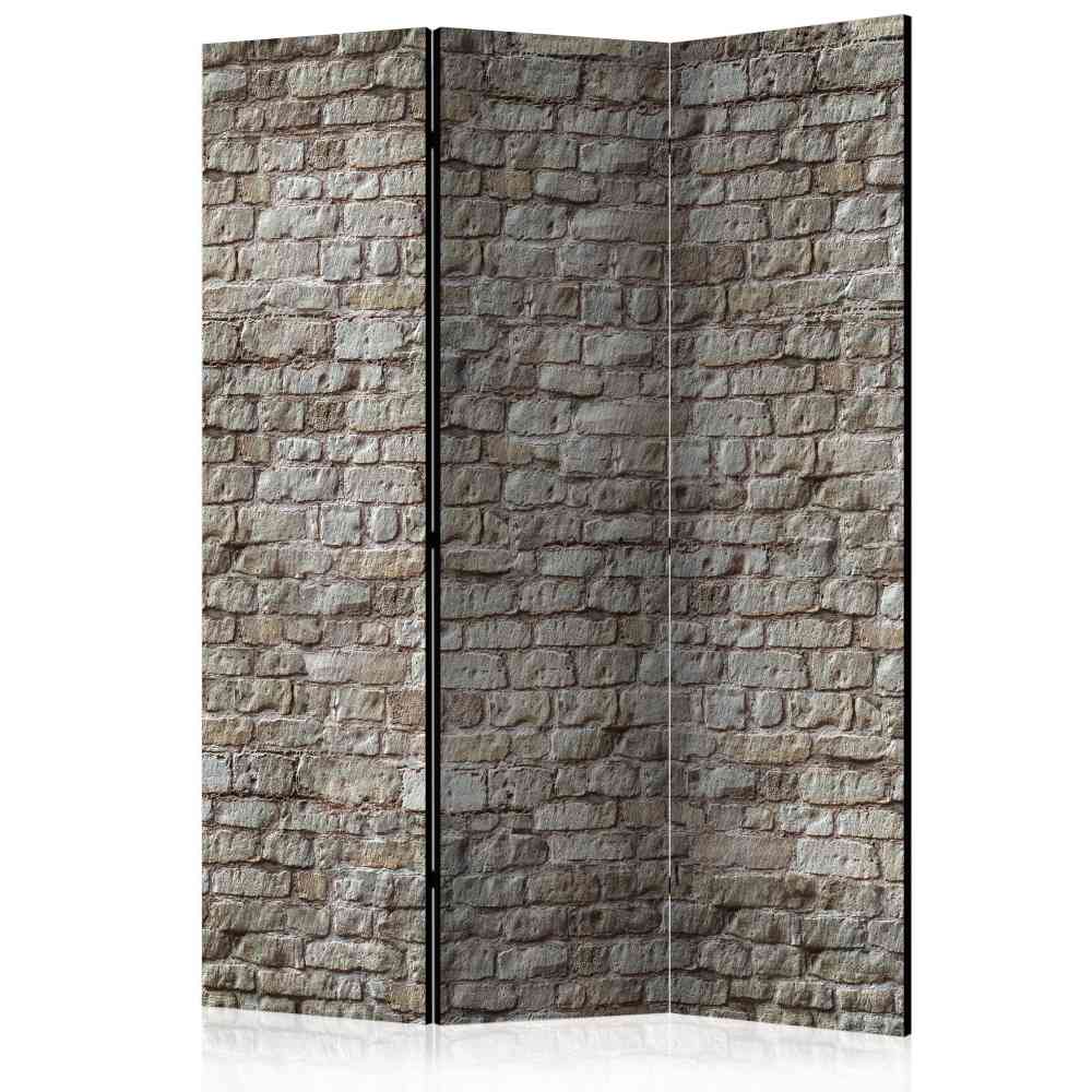 Raumteiler Paravent Tripura in Naturstein Mauer Optik 135 cm breit
