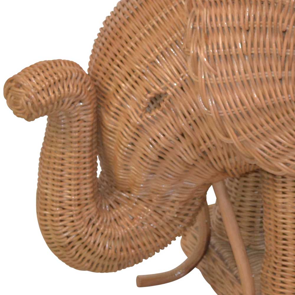 Beistelltisch Elefant Cartar aus Rattan Geflecht mit abnehmbarer Tischplatte