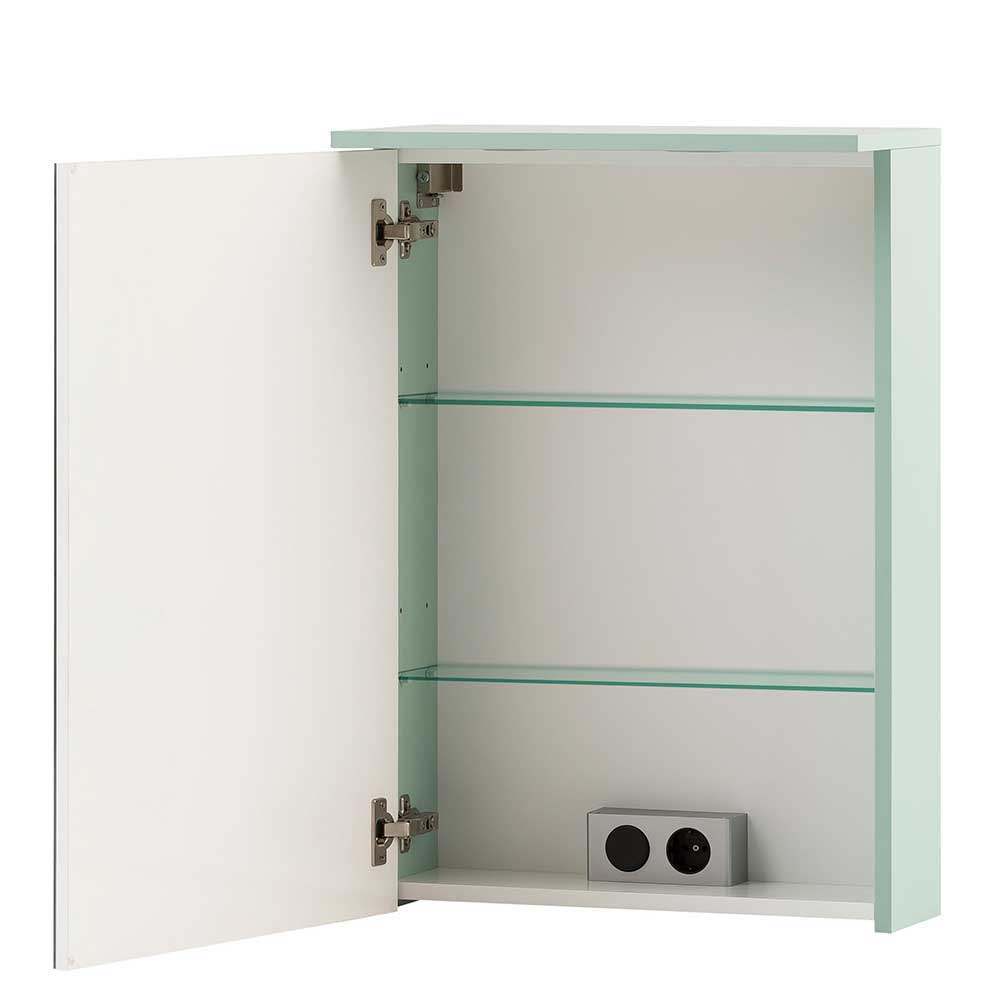 Design Badezimmer Set Smilvin in Mintgrün und Goldfarben modern (dreiteilig)