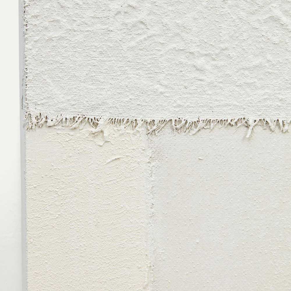Wandbild Set weiß Elegatos mit abstraktem Muster aus Leinwand (2er Set)