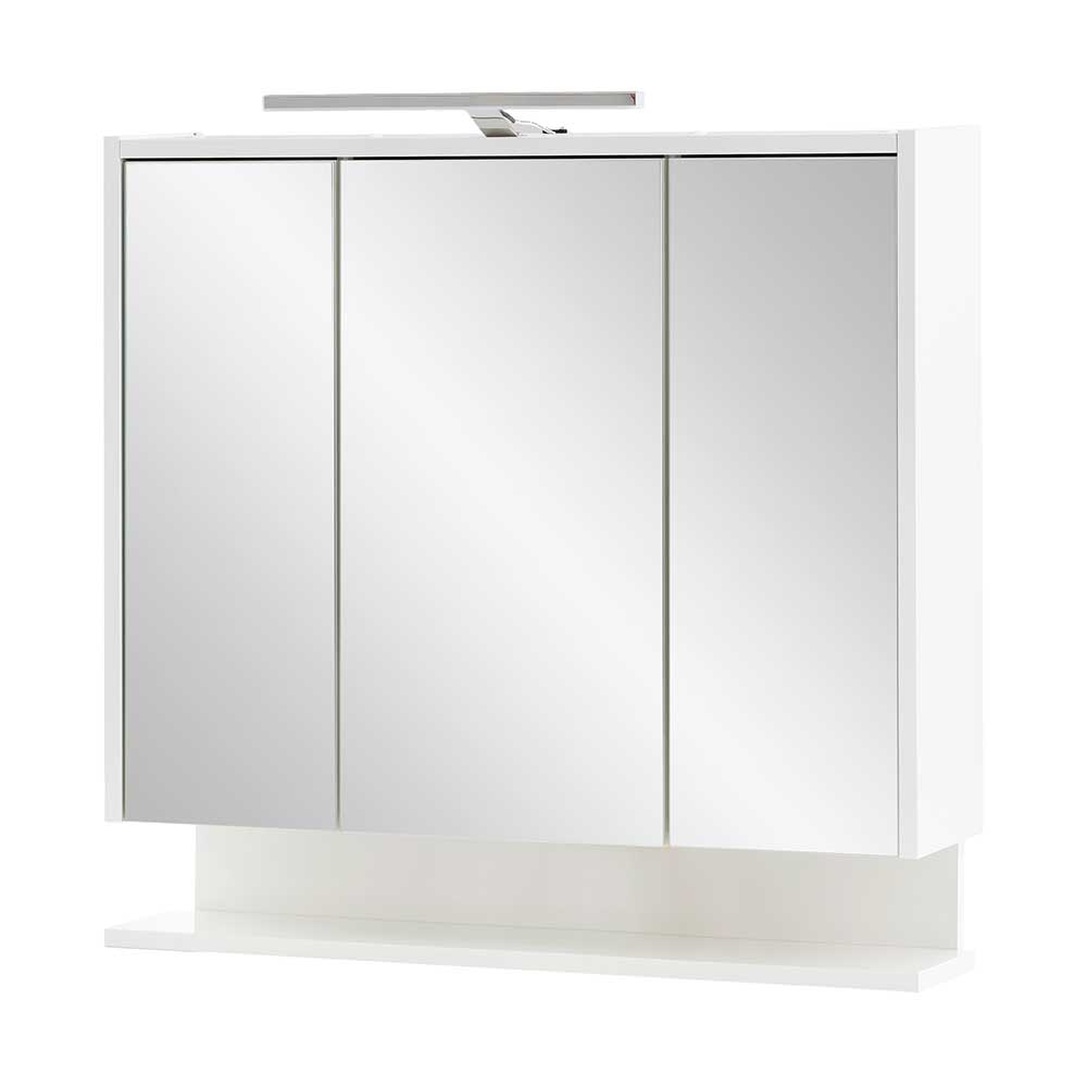 Badezimmerspiegelschrank Gannicera mit Ablage und LED Beleuchtung