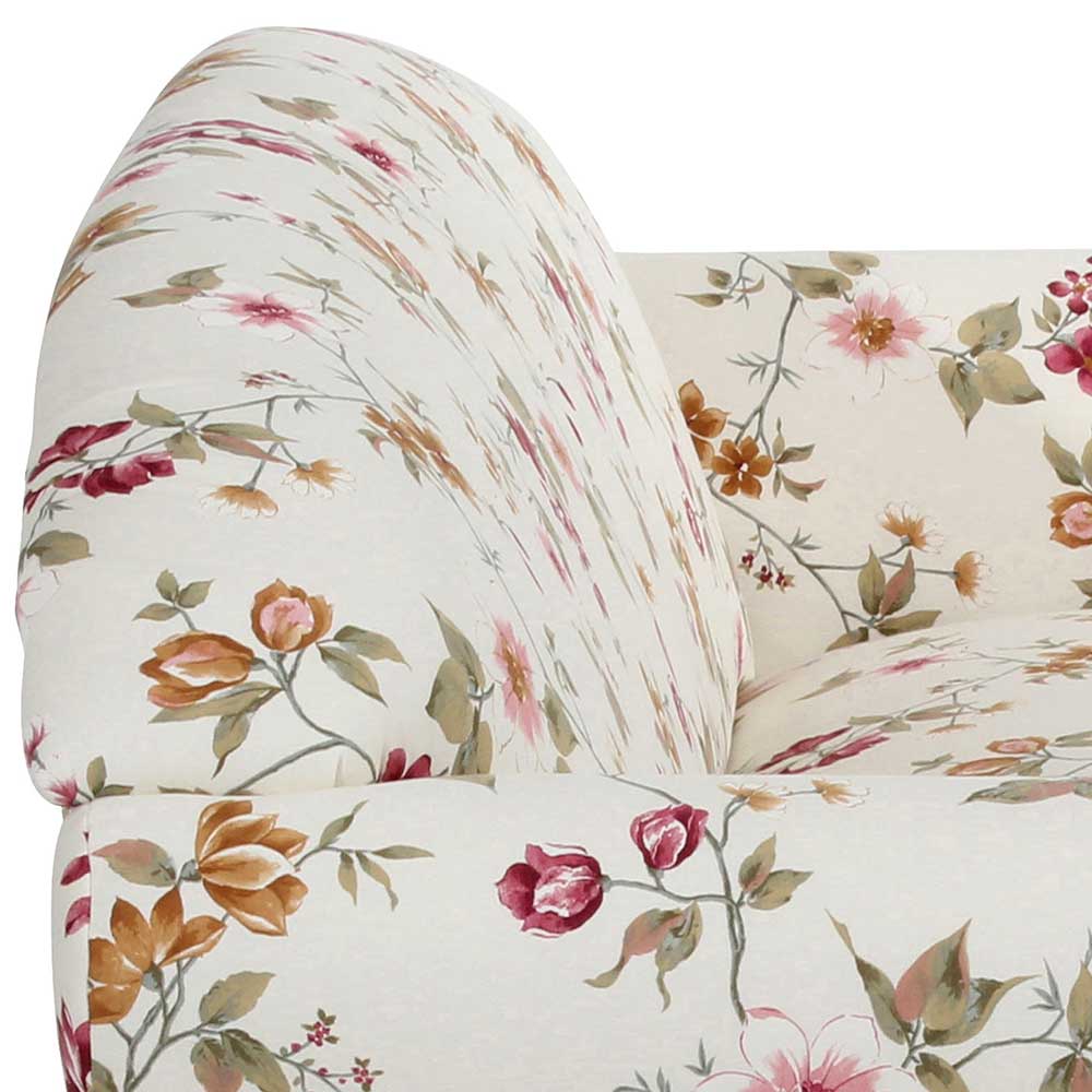 Sofa mit Blumenmuster Isner 202 cm breit und 44 cm Sitzhöhe