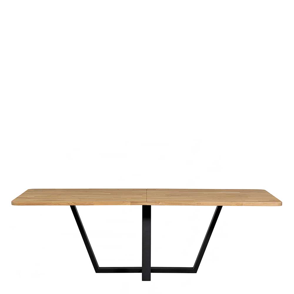 XL Esszimmer Tisch Lances 240 cm breit aus Eiche Massivholz & Metall