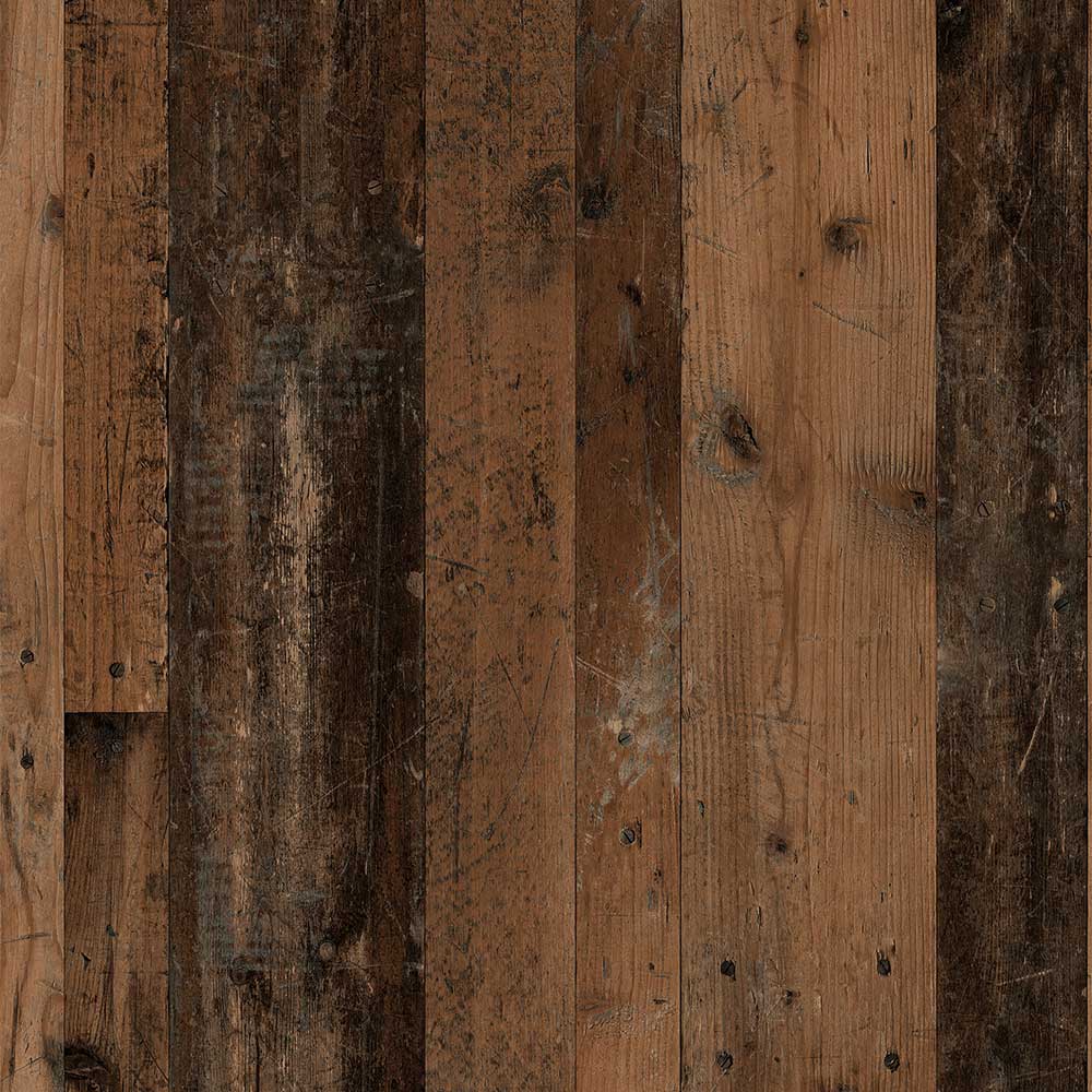 Wandgarderobe Rolans in Holz Antik Optik und Anthrazit