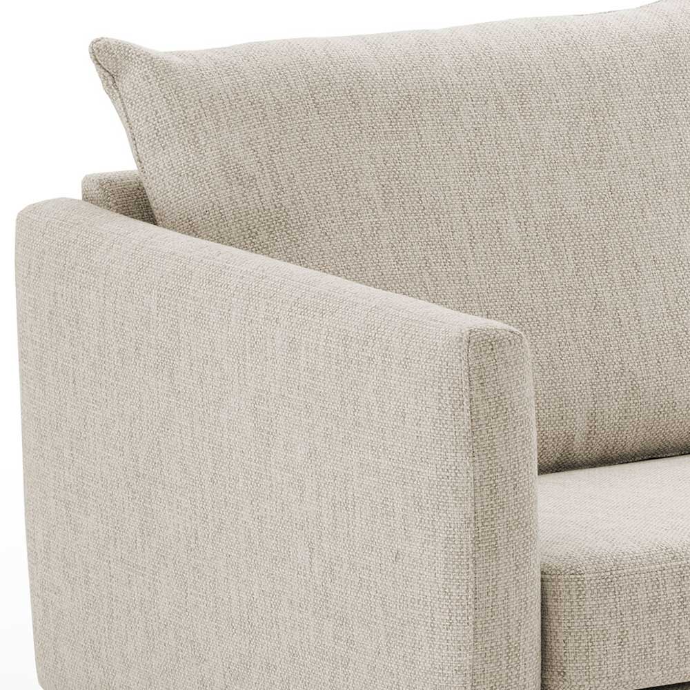 Skandi Design Sofa Eckgarnitur Ruffos in Cremefarben 227 cm breit