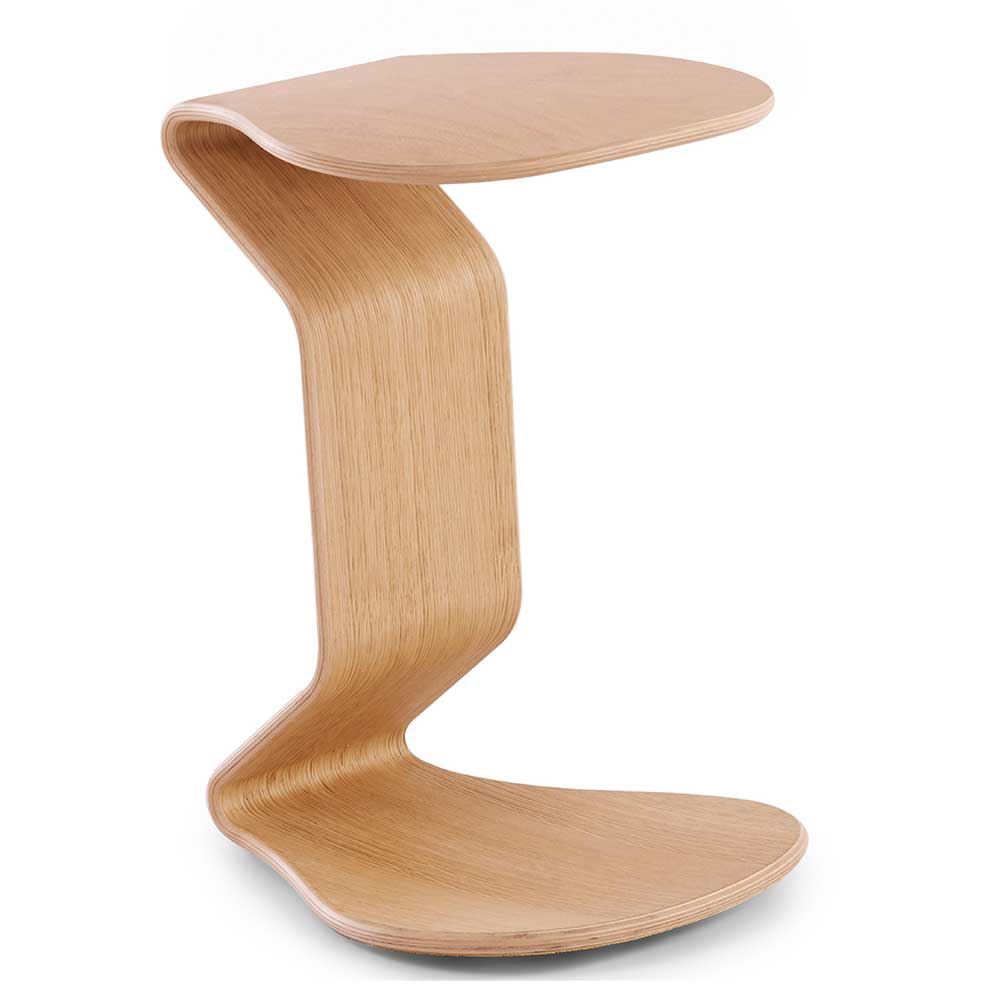 Sitzhocker Lavenzia mit Gestell in C Form aus Buche Schichtholz