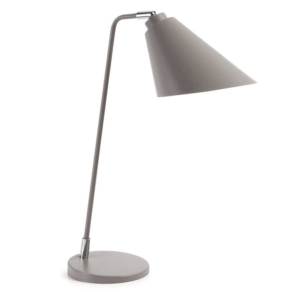 Metall Schreibtischlampe Rionja in Grau im Skandi Design