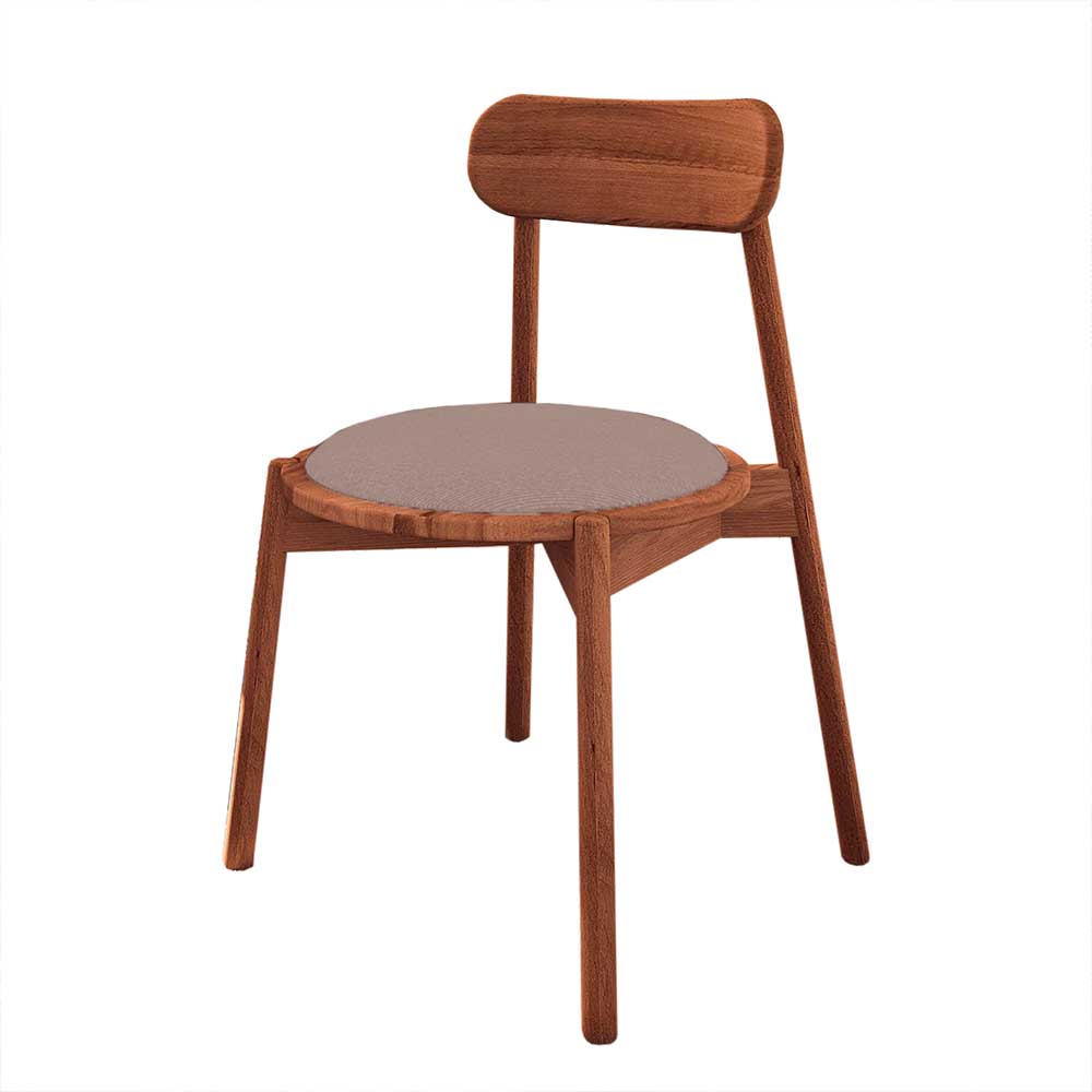 Esstisch Stühle Artjes aus Wildbuche Massivholz 47 cm Sitzhöhe (2er Set)