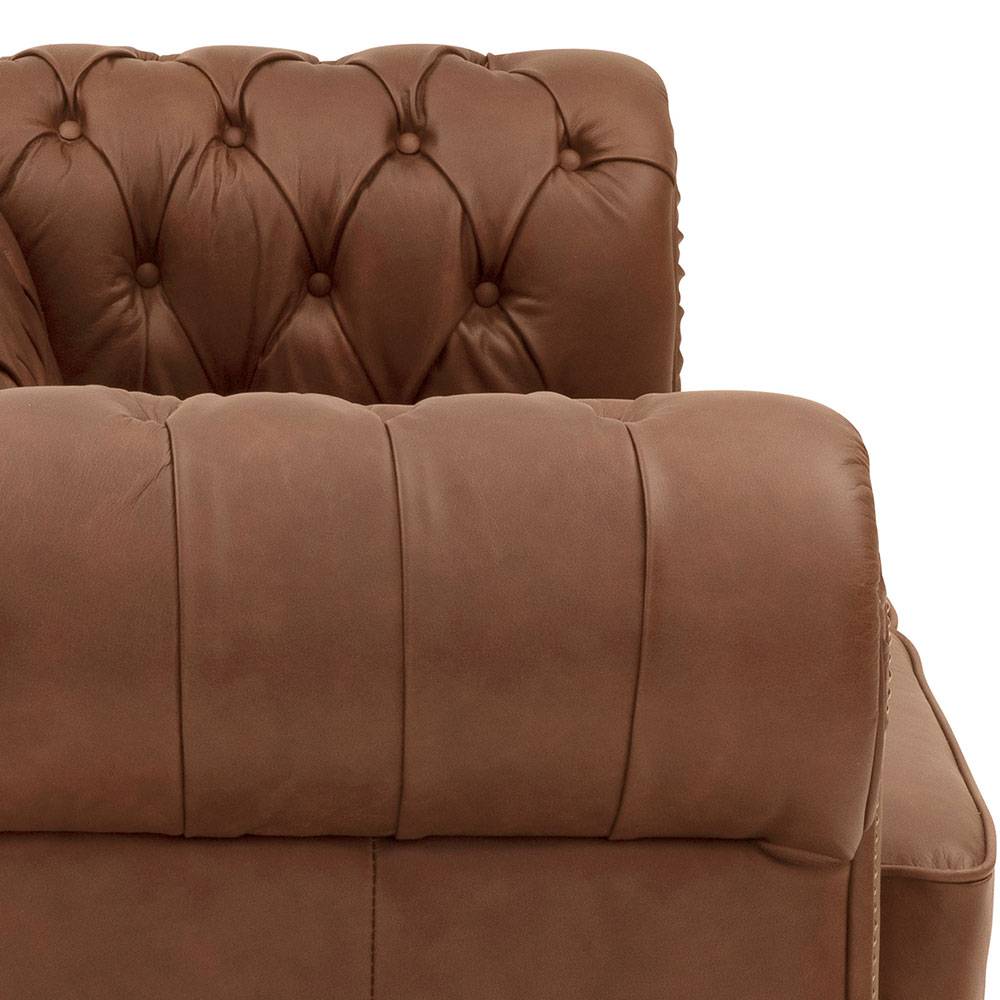 Dreisitzer Couch Mensema in Cognac Braun aus Echtleder