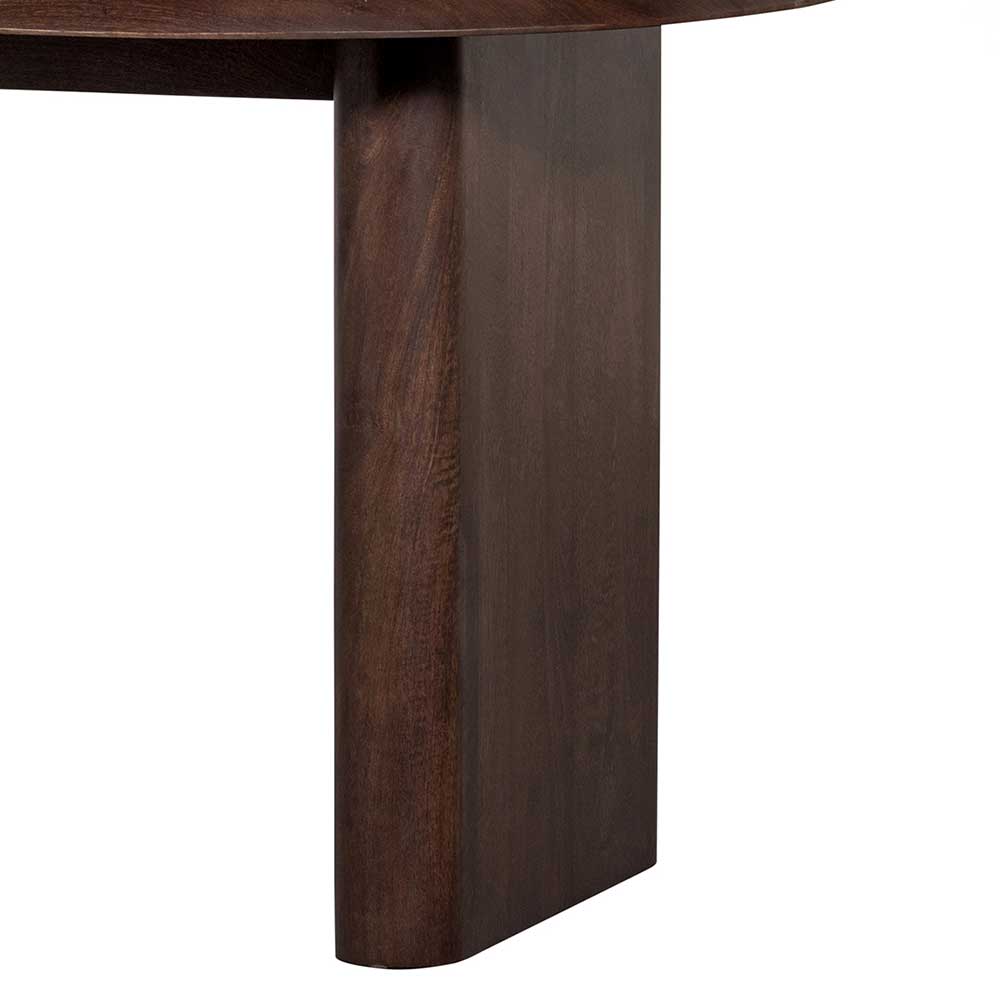 Esszimmer Tisch Contraston in Nussbaumfarben mit Wangen Gestell