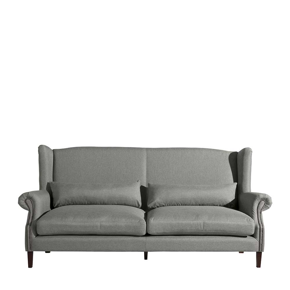Hellgraue Couch Narissa mit drei Sitzplätzen 234 cm breit