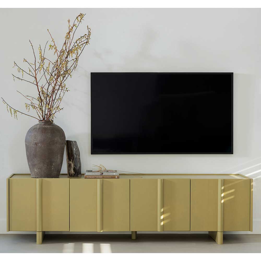 Modernes TV Lowboard Rondra in Khaki 200 cm breit