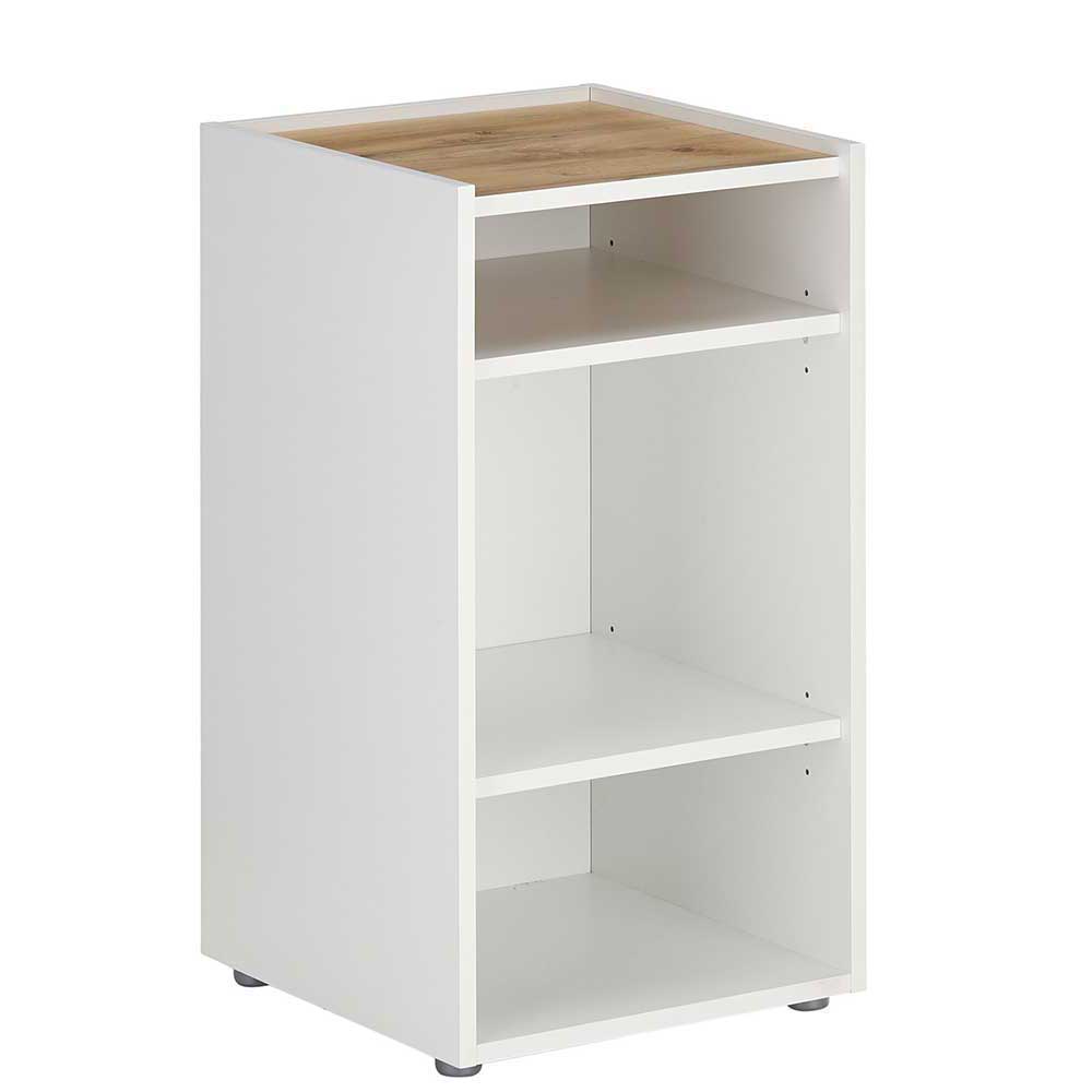 Möbel Set Home Office Rascian in Weiß und Wildeichefarben (sechsteilig)