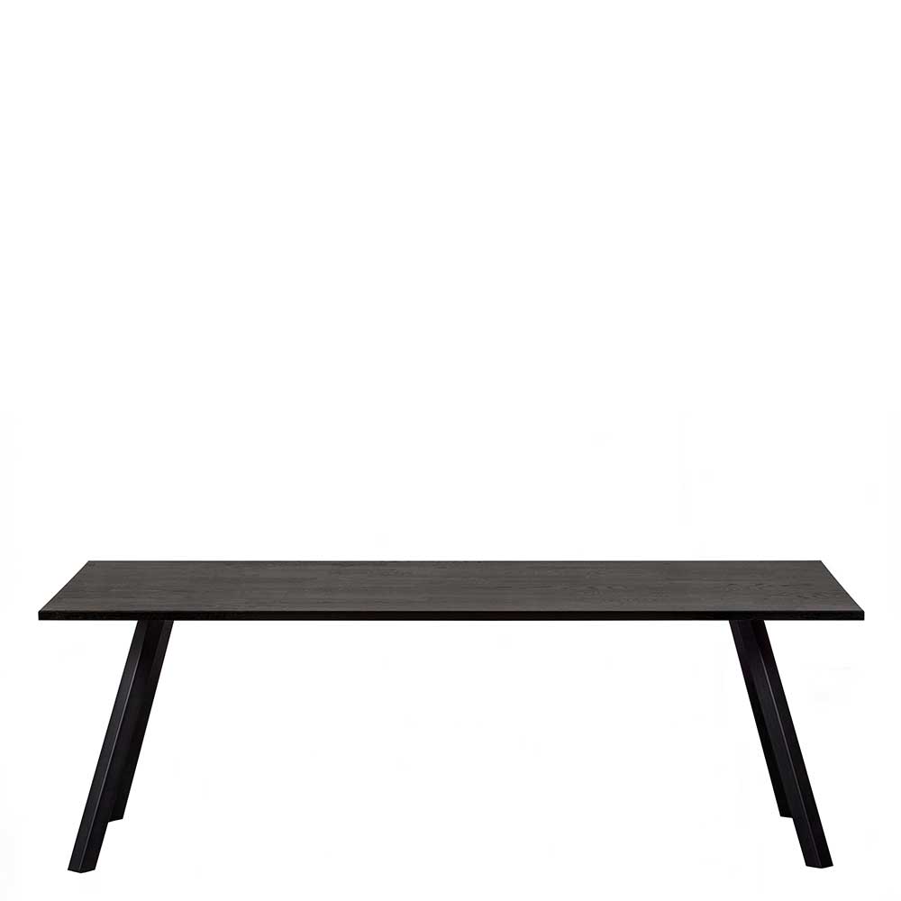 Schwarzer Esszimmer Tisch Mendezzar in modernem Design 90 cm tief