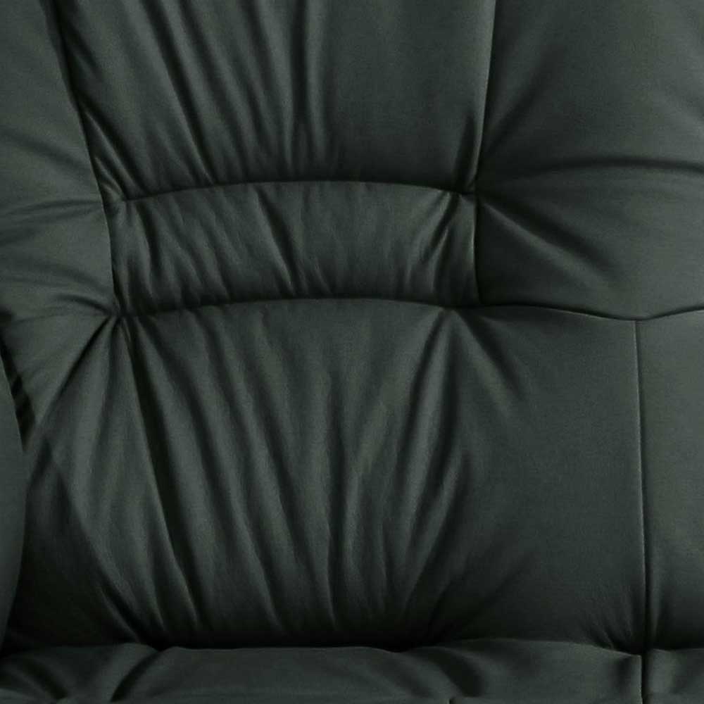 Dreisitzer Couch Dylanus Made in Germany in Eiche rustikal und Dunkelgrün