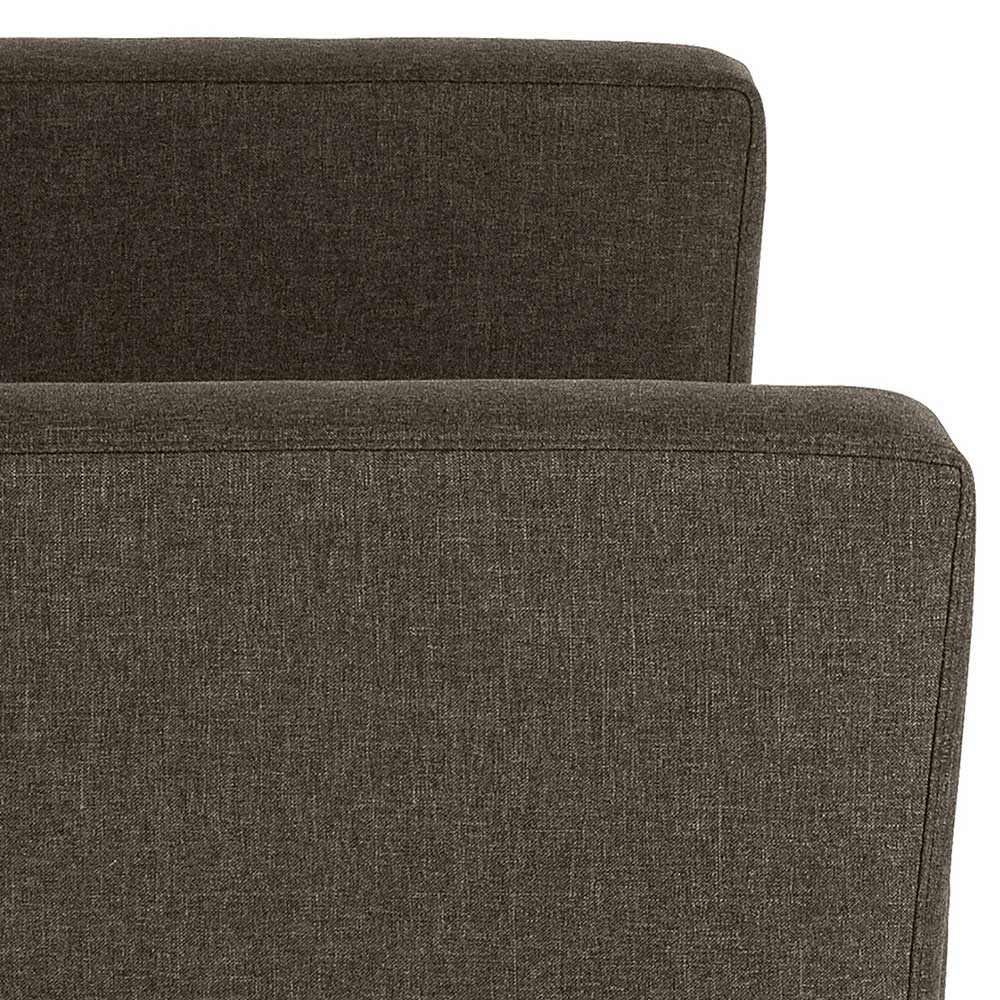 Retrostil Wohnzimmer Couch Aladin 128 cm breit in Braun