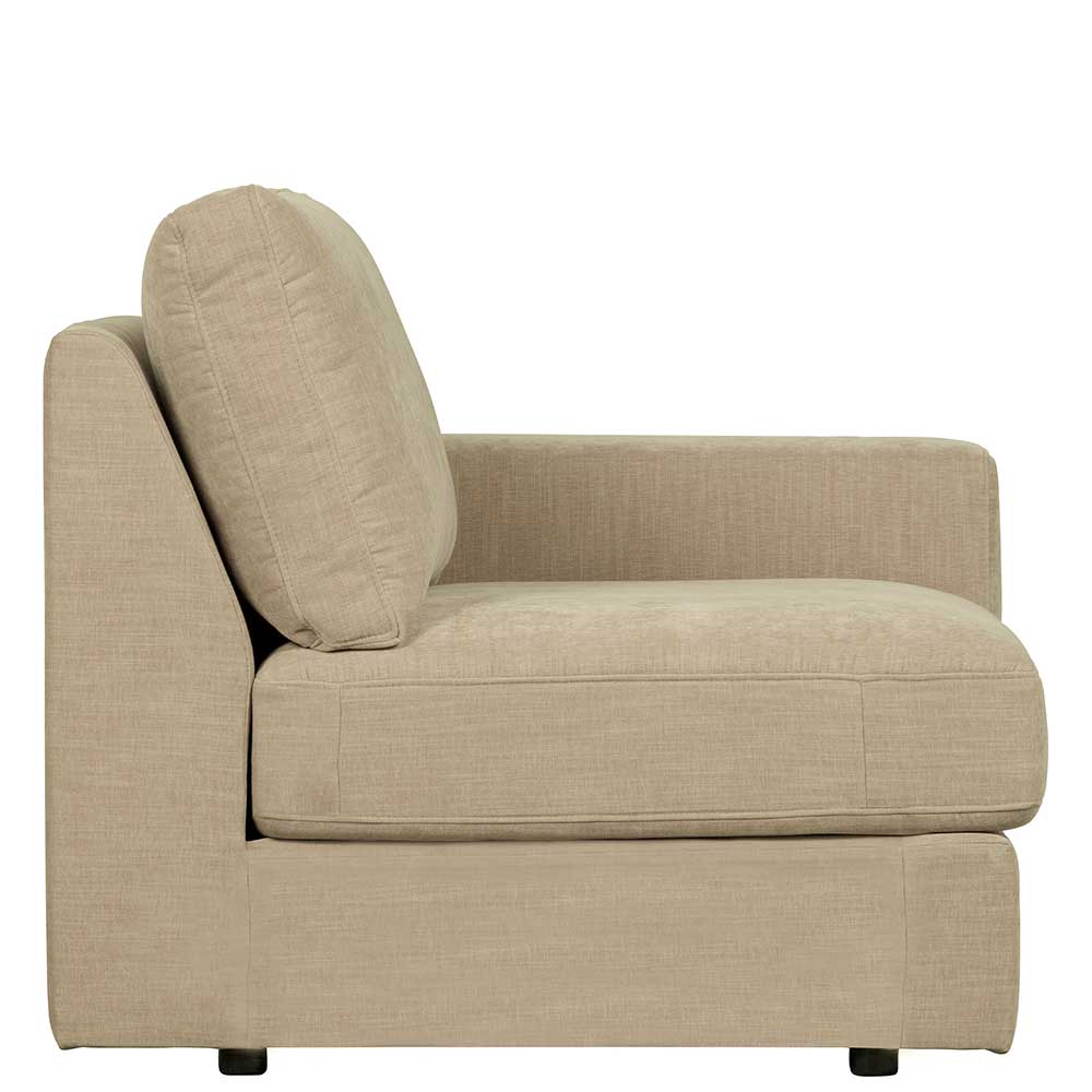 Sofa Element mit Armlehne rechts Pilamonia in Beige aus Webstoff