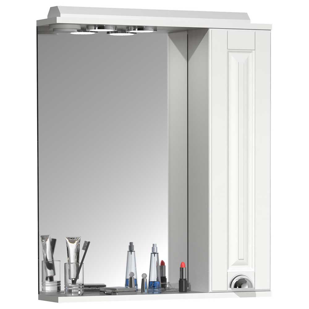 Landhaus Badezimmer Spiegelschrank Exmadura in Weiß 60 cm breit