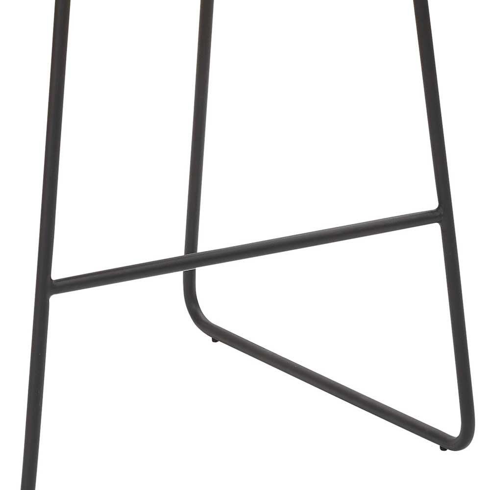 Bügelgestell Küchenhocker Louth mit gepolsterter Rückenlehne 67 cm Sitzhöhe