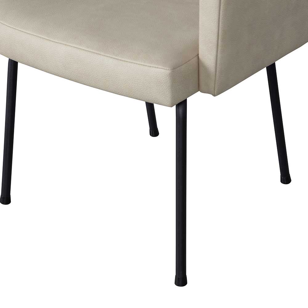 Stühle mit Armlehnen Hihat in Beigegrau und Schwarz 61 cm breit (2er Set)