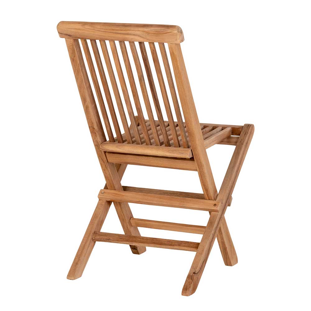 Kinder Outdoor Stühle Defios aus Teak Massivholz 33 cm Sitzhöhe (2er Set)