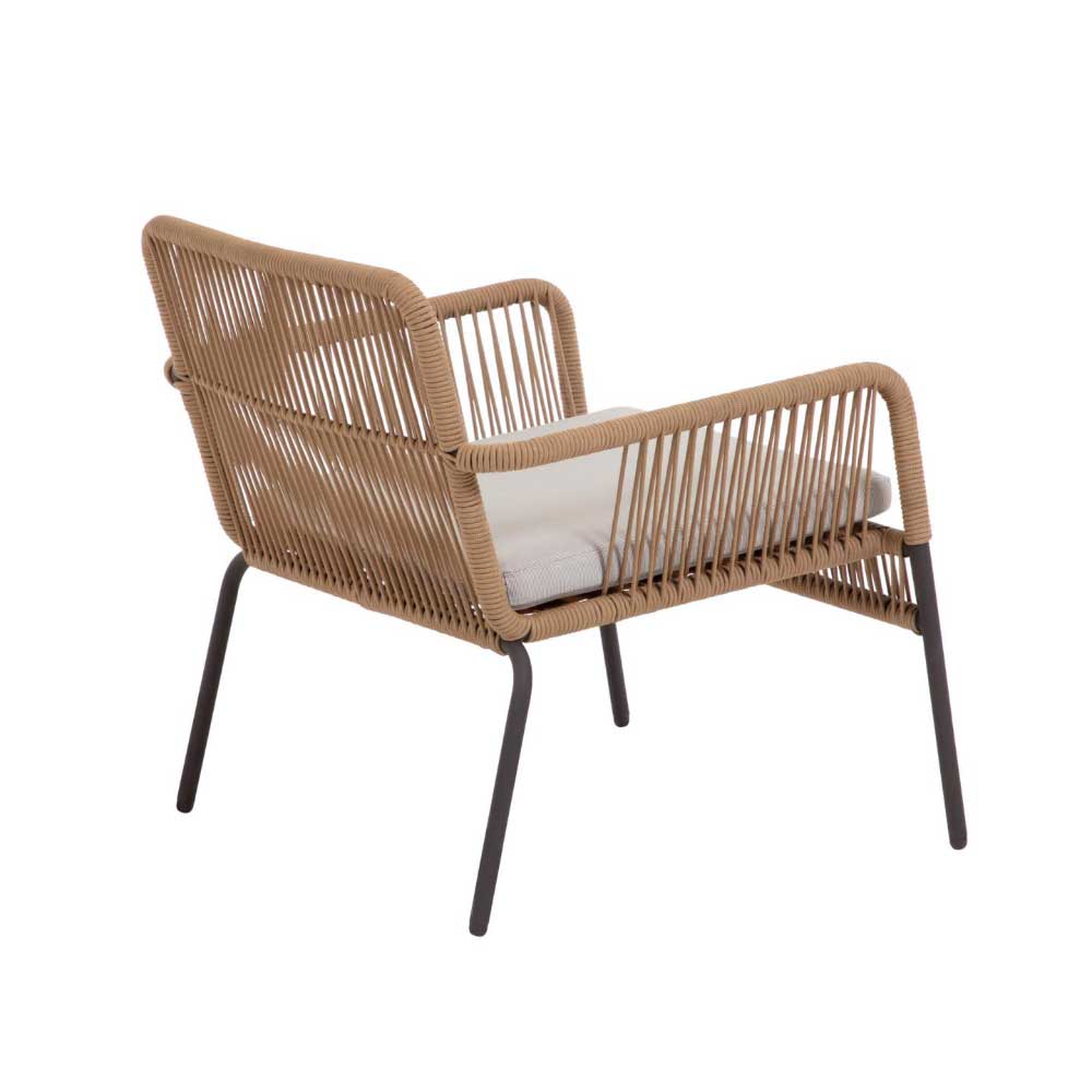 Armlehnenstühle Jenyca aus Kordel Geflecht outdoor geeignet (2er Set)
