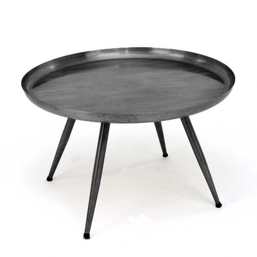 Sofa Tisch Metall Sistin in Anthrazit im Industrie und Loft Stil