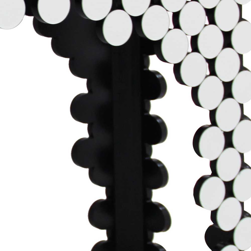 Design Konsolentisch Rieka 92 cm hoch mit Glasplatte