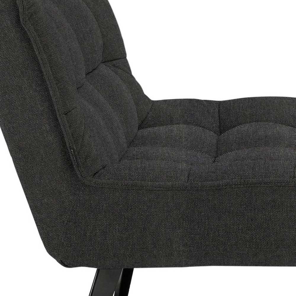 Lounge Sessel mit Hocker Nerella in Anthrazit 45 cm Sitzhöhe (zweiteilig)