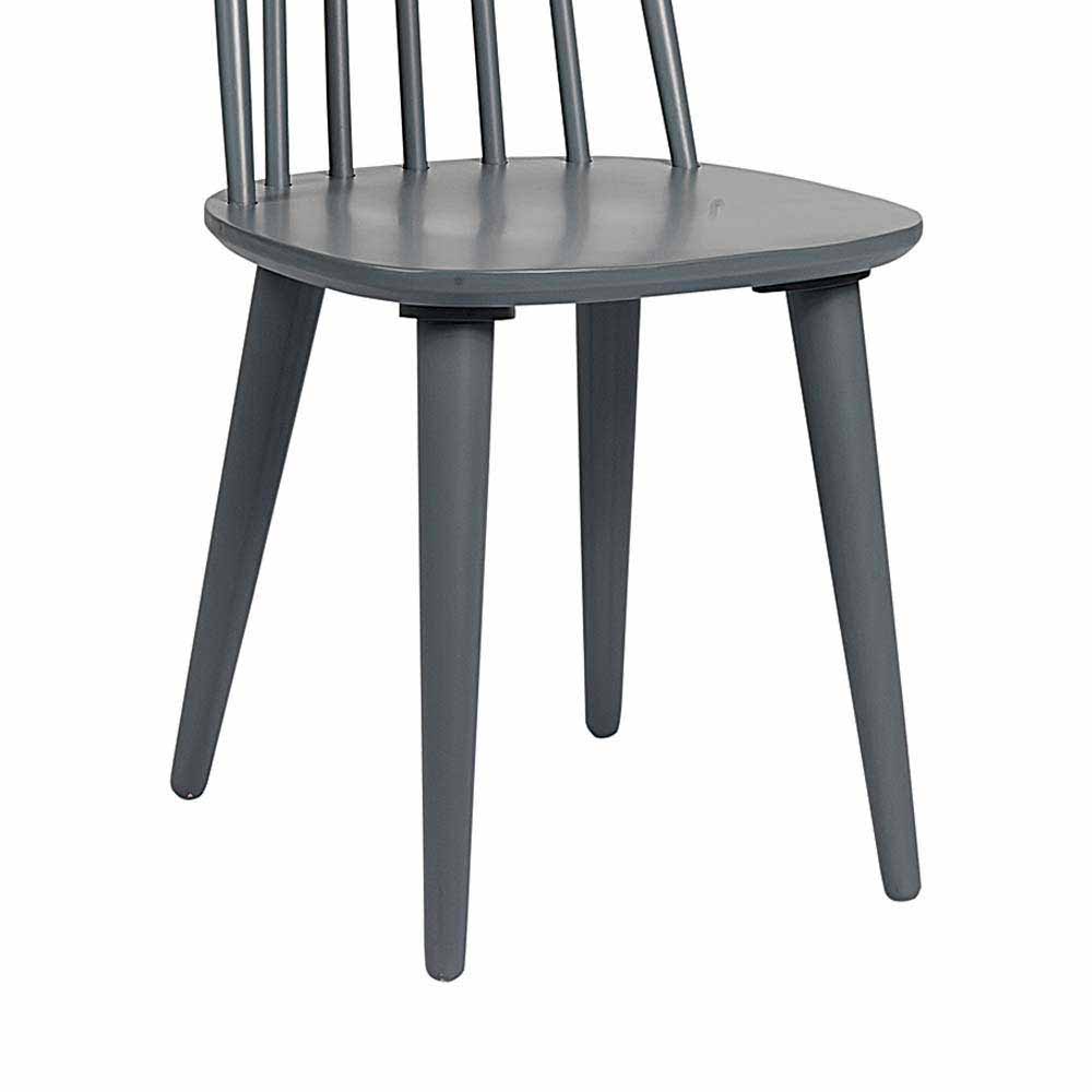 Esstisch mit Stühlen Mateon in Grau Eiche massiv (fünfteilig)