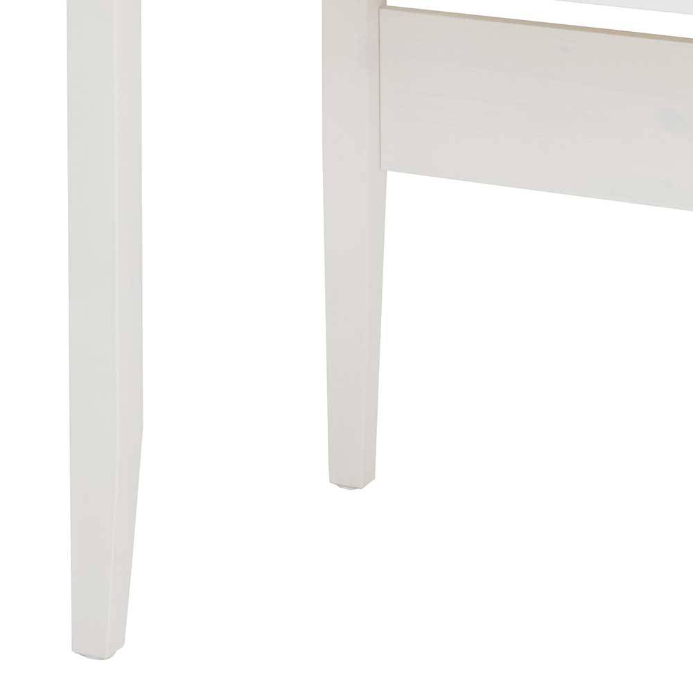 Schreibtisch Boulogne in Grau und Weiß mit zwei Schubladen