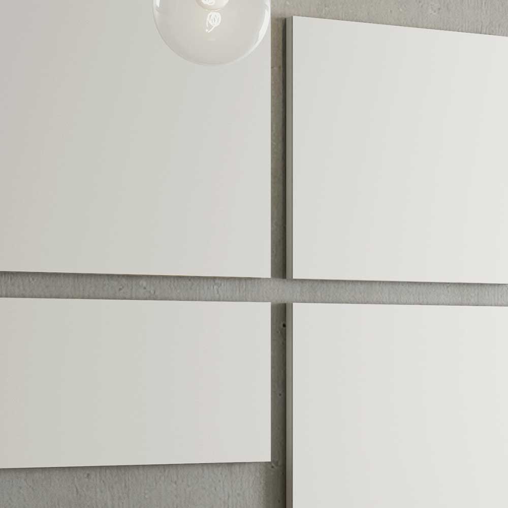 Konsolentisch und Spiegel Fono in Weiß und Wildeiche Optik modern (fünfteilig)