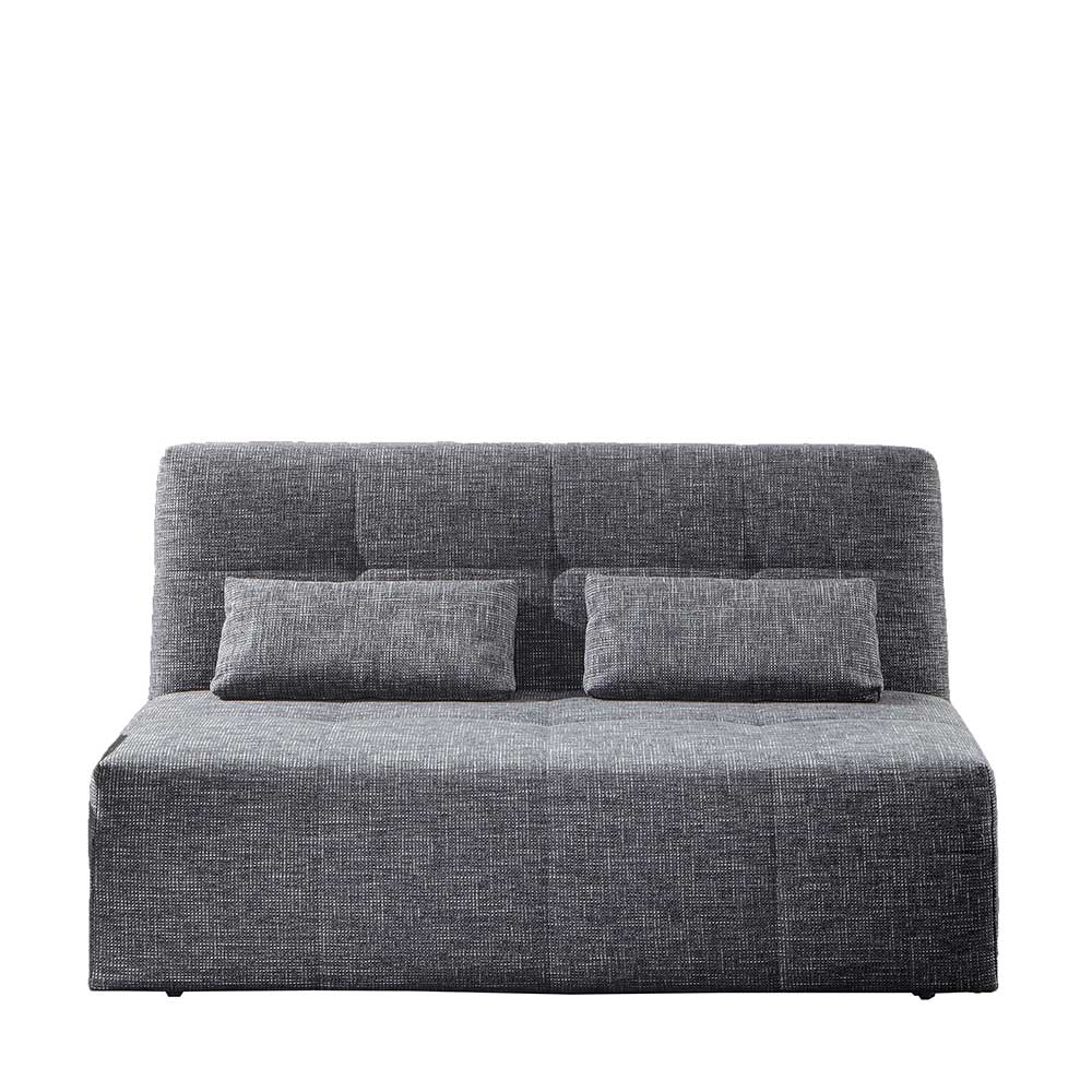 Ausklappbares Sofa Gulivera in Grau Strukturstoff mit Schlaffunktion