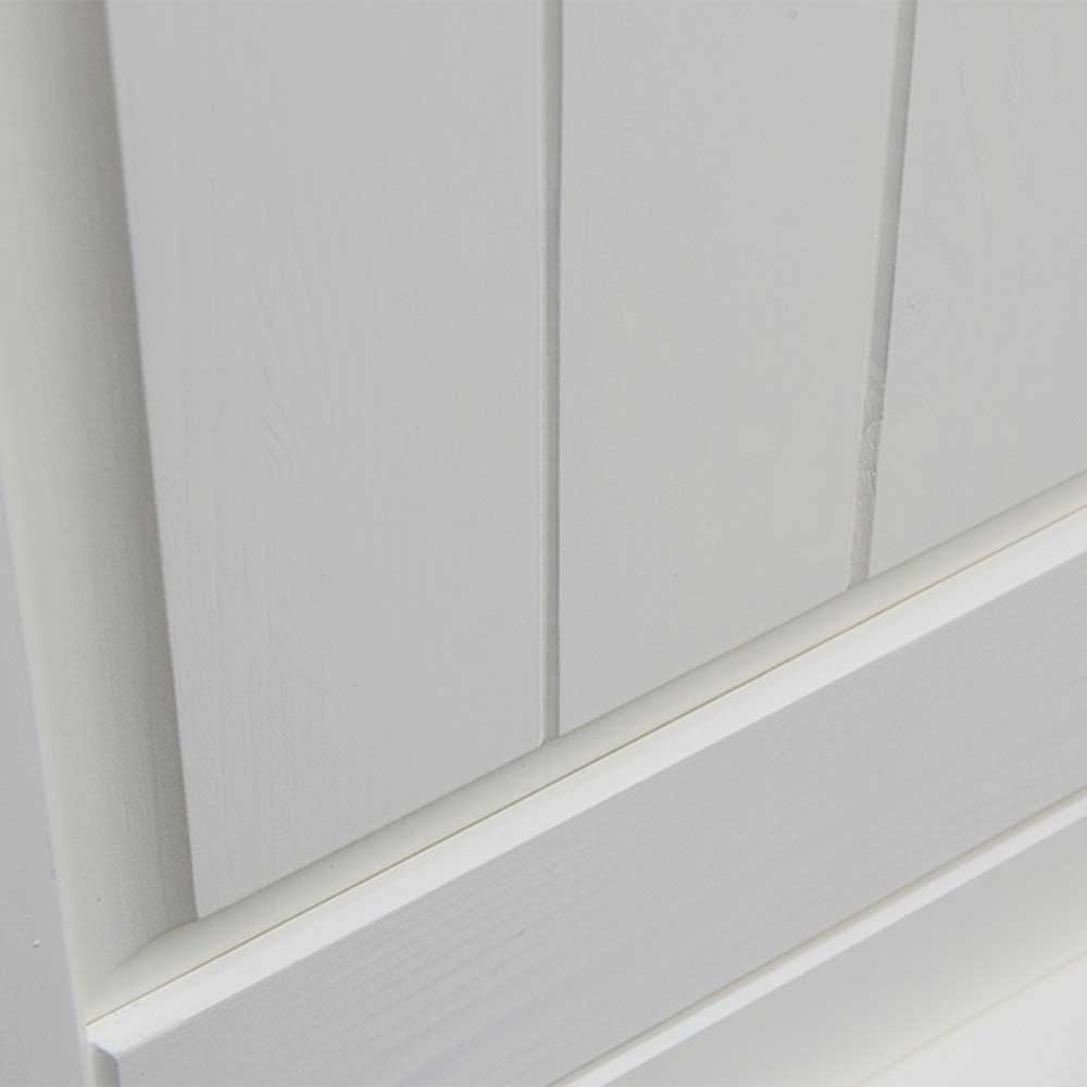 Landhaus Sideboard mit Glastüren Vomano in Weiß aus Kiefer Massivholz