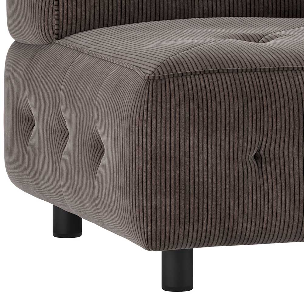 Modul Eckelement Sofa Furios aus Cord mit 58 cm Sitztiefe