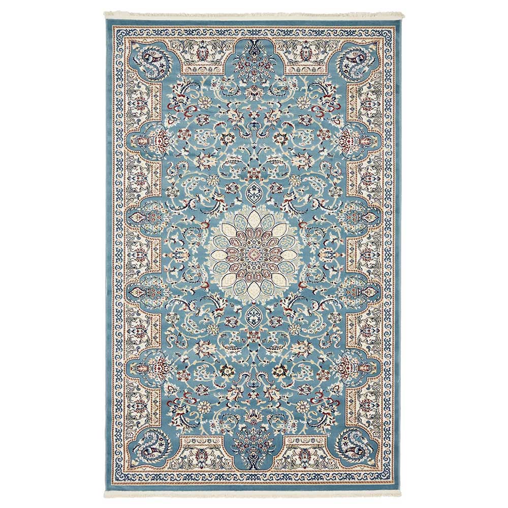 Orientstil Teppich Christna in Blau und Cremefarben 150x245 cm