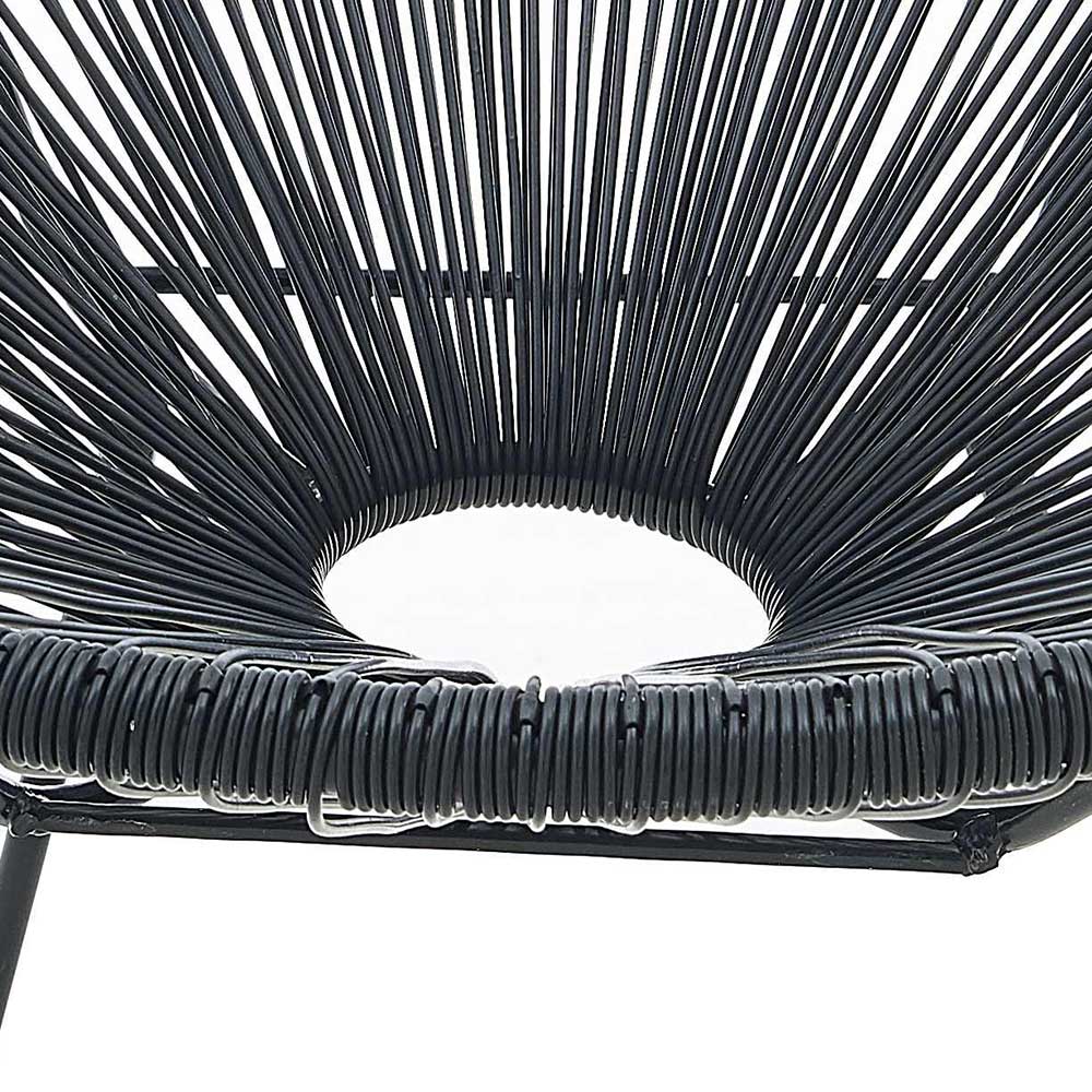 Outdoor Stühle Sovecca im Retrostil aus Kunststoff Geflecht (2er Set)