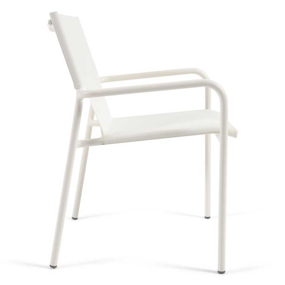 Outdoor Stühle Proof in Weiß mit Gestell aus Aluminium (4er Set)