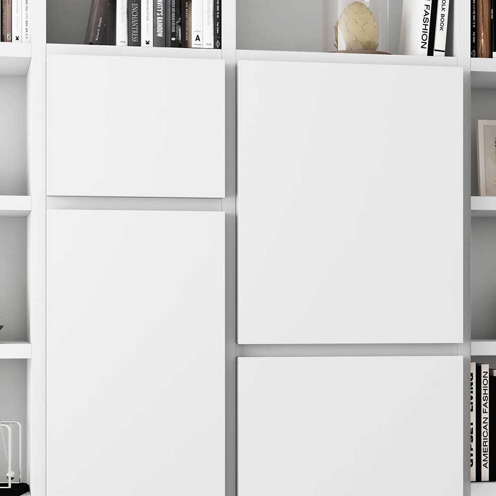 Bücherregal Deola in Weiß 220 cm hoch