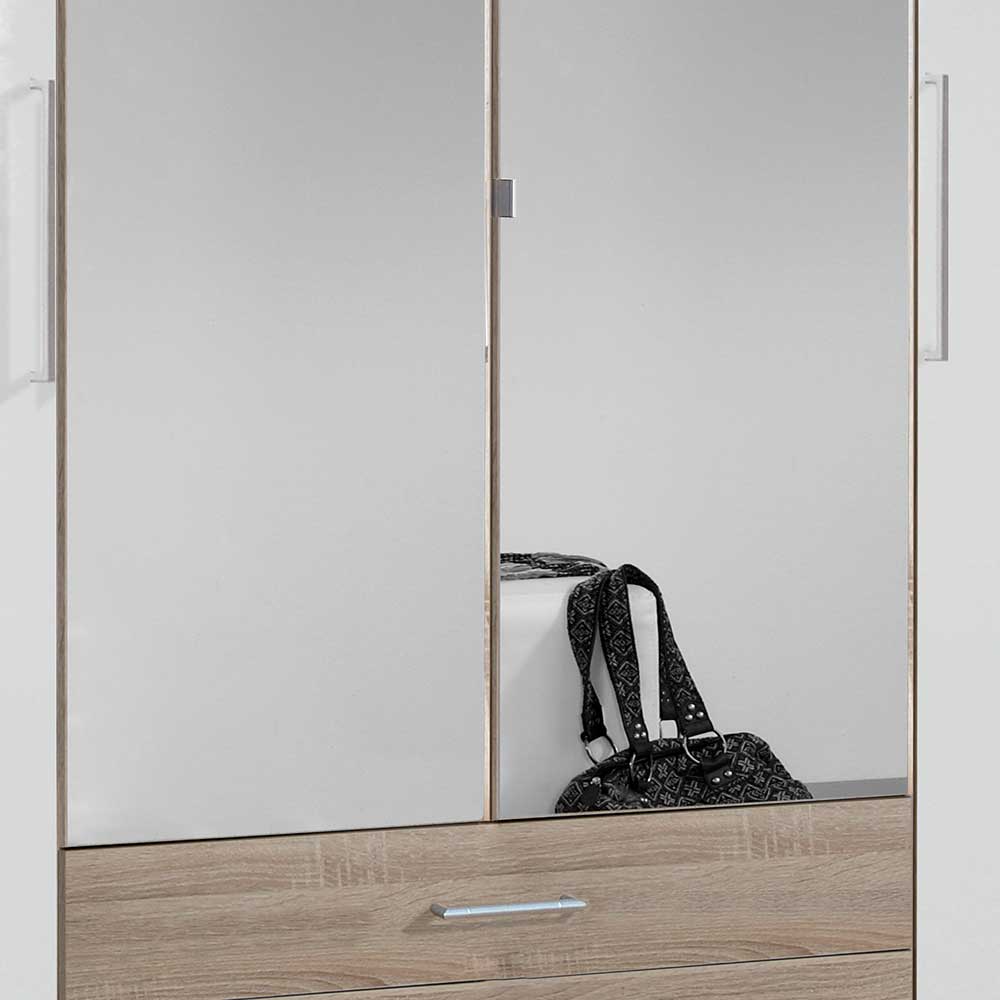 Kleiderschrank Fashiona mit Spiegeltüren und zwei Schubladen