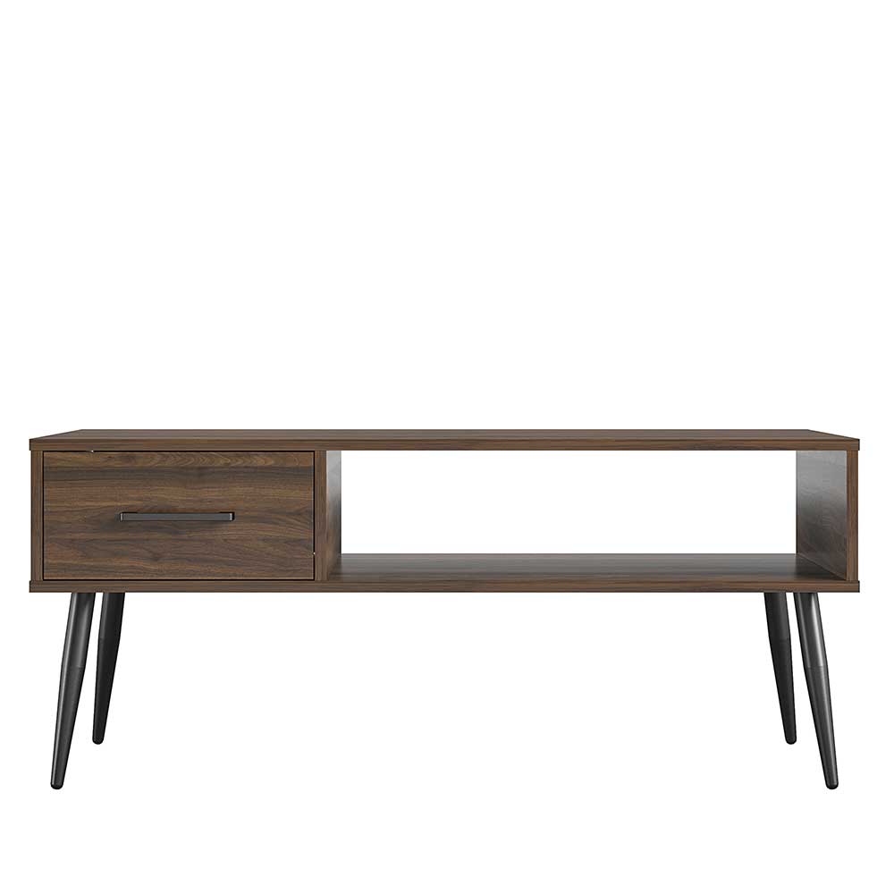Retro Sofa Tisch Georgi in Walnussfarben 107 cm breit