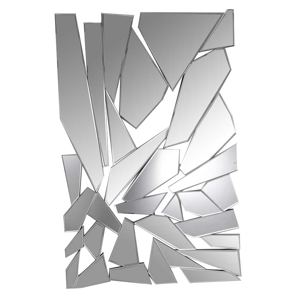 Design Wandspiegel Veroana in Silberfarben 120 cm hoch