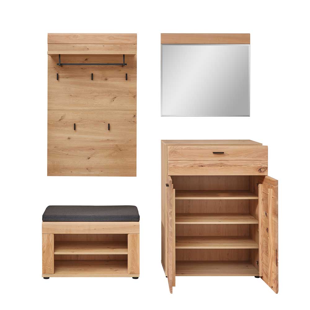 Garderoben Möbel Set Celavio in modernem Design 39 cm tief (vierteilig)